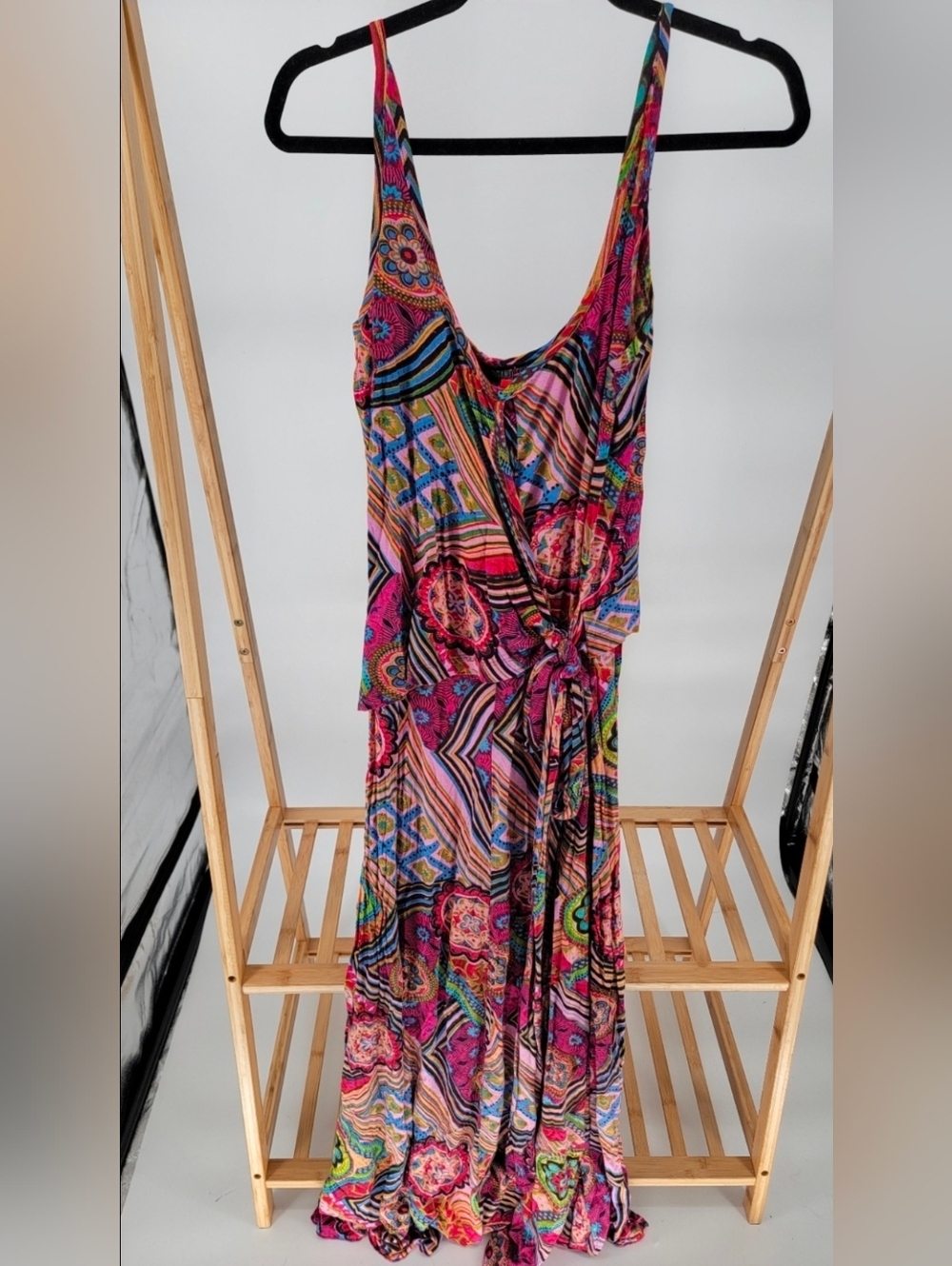 NWT The Pyramid Collection Summer Tie At Waist Maxi Dress M Medium